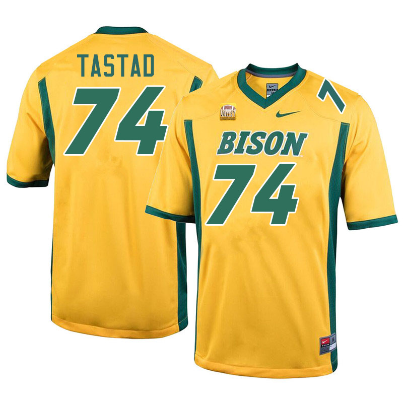 North Dakota State Bison #74 Brett Tastad College Football Jerseys Stitched-Yellow